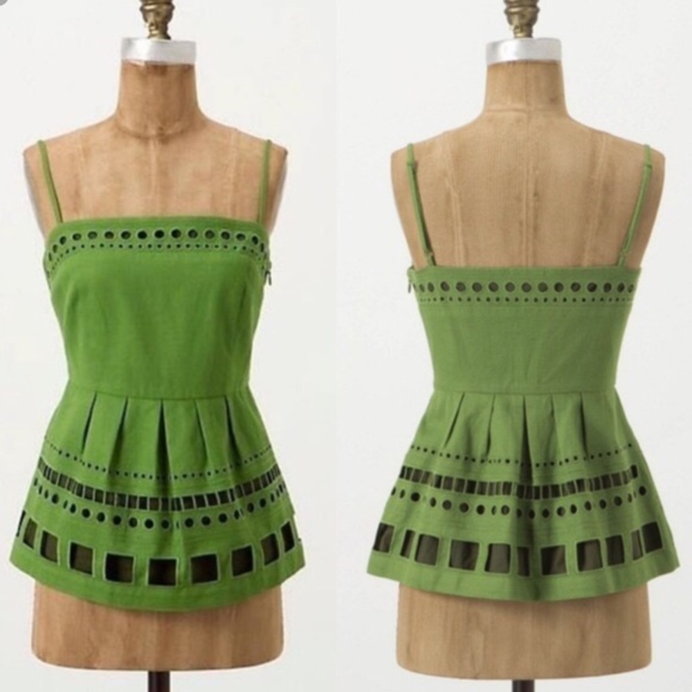 Anthropologie Maeve Green Top